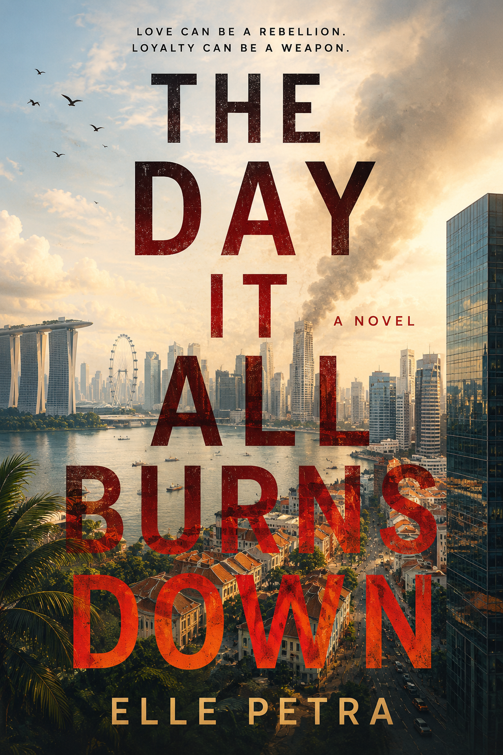 Concept cover for The Day It All Burns Down.